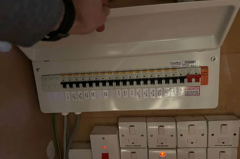 Consumer unit location logged during electrical safety check